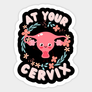 Cute Uterus At Your Cervix Women’s Health Sticker